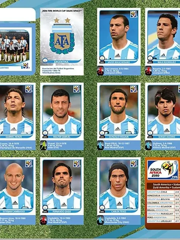 Alternative view of World Cup Panini Football Collections 1970-2026